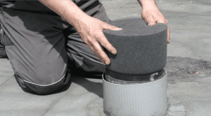 Installation in einen Lüfter